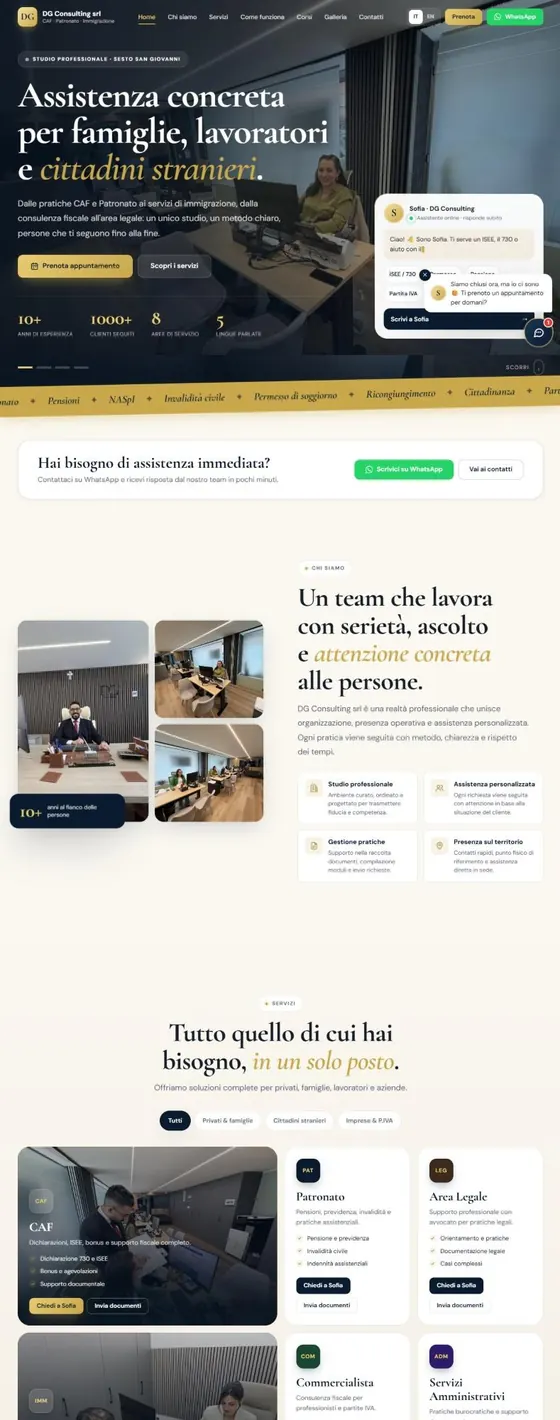 DG Consulting, anteprima del sito
